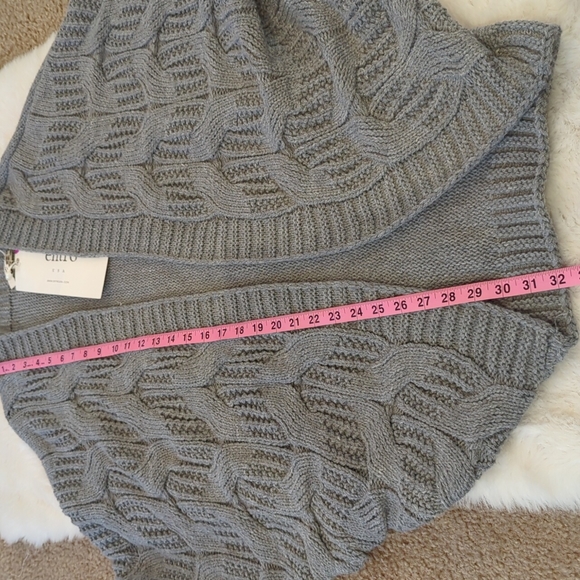ENTRO Long Sleeve Cable Knit Cardigan ~ NWT - Picture 9 of 10